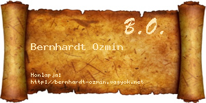 Bernhardt Ozmin névjegykártya